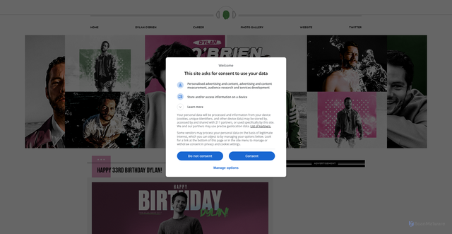 Security scan screenshot of https://dylan-obrien.com/