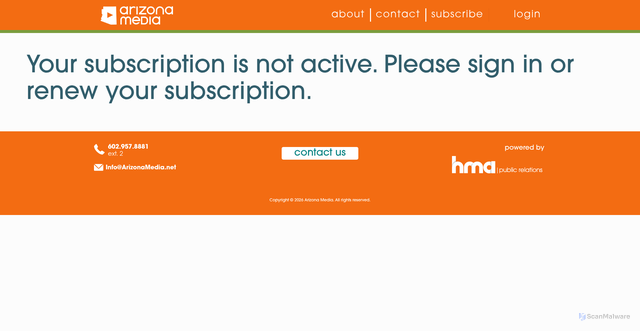 Security scan screenshot of https://arizonamedia.net/contacts/bettijo-hirschi/