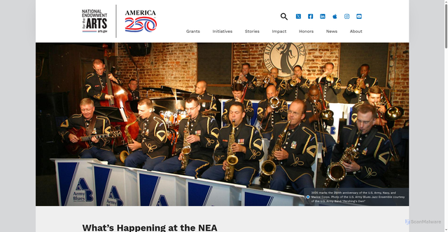 Security scan screenshot of https://www.arts.gov/