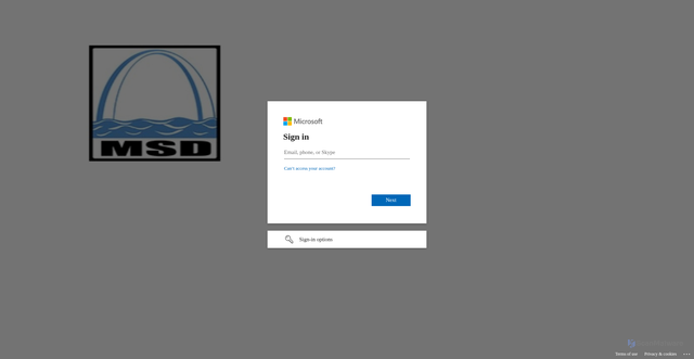 Security scan screenshot of https://stlmsd-my.sharepoint.com