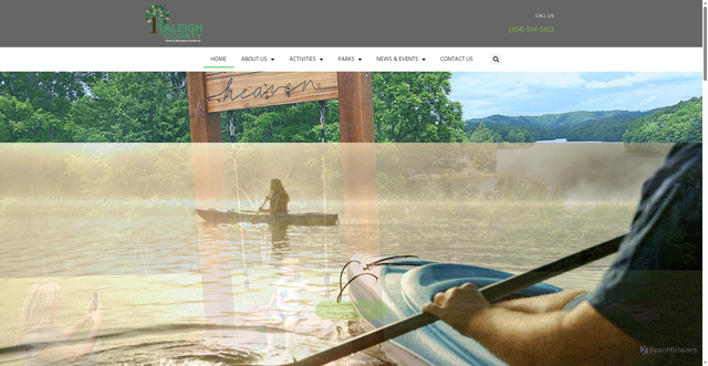 Security scan screenshot of https://raleighcountyparks.gov/