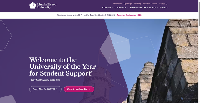 Security scan screenshot of https://bgu.ac.uk/