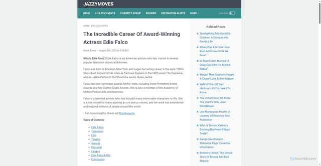 Security scan screenshot of https://cwmaggregates.bisongrid.com/14615393/edie-falco.html