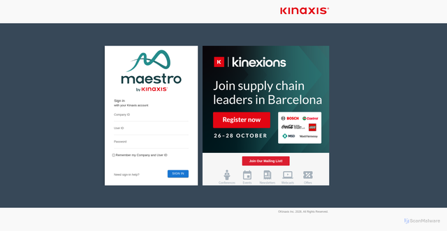 Security scan screenshot of https://na2.kinaxis.net