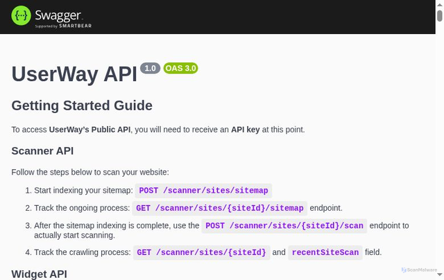 Security scan screenshot of https://cdn77.api.userway.org/