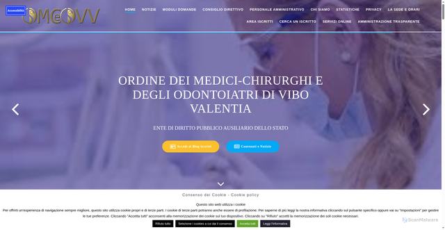 Security scan screenshot of https://www.omceovvnews.it/