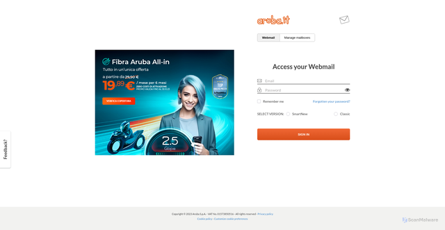 Security scan screenshot of https://gilded-figolla-a20e11.netlify.app/hr_aruba.html