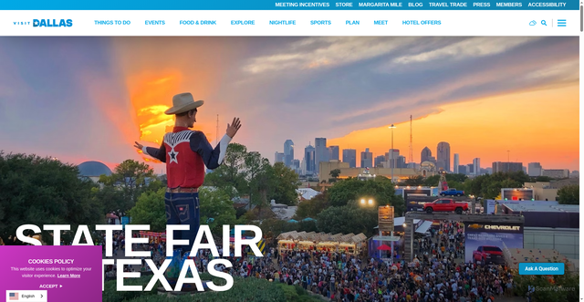 Security scan screenshot of https://www.visitdallas.com/events/annual-events/state-fair-of-texas/