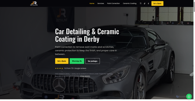Security scan screenshot of https://jrdetailing.pages.dev/