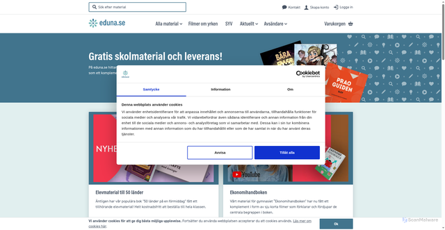 Security scan screenshot of https://eduna.se