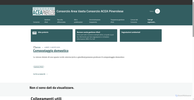 Security scan screenshot of https://www.consorzioaceapinerolese.it/