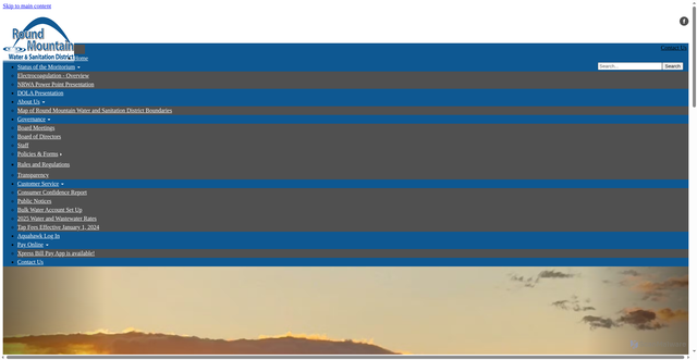 Security scan screenshot of https://www.roundmountainwsdco.gov/