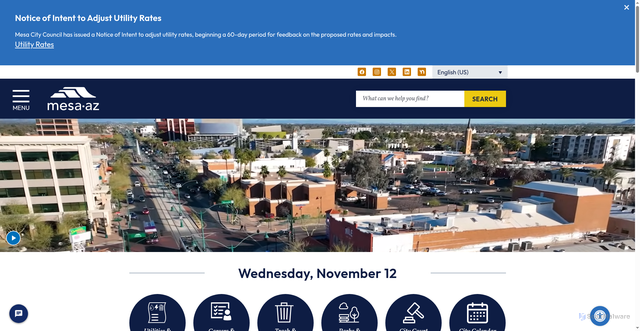Security scan screenshot of https://www.mesaaz.gov/