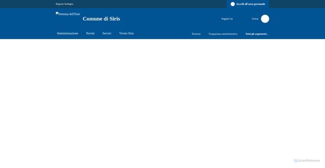 Security scan screenshot of https://www.comune.siris.or.it/