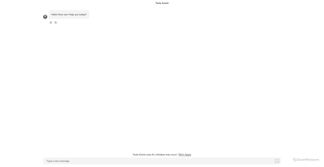 Security scan screenshot of https://cua-chat-ui.tesla.com/