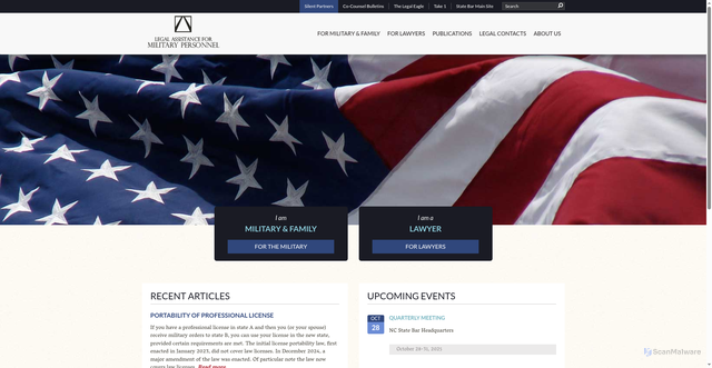 Security scan screenshot of https://www.nclamp.gov/