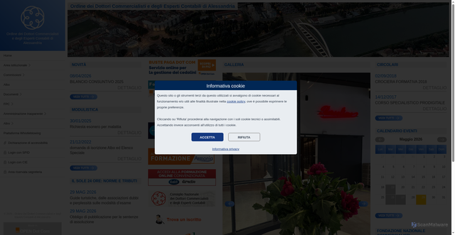 Security scan screenshot of https://www.alessandria.odcec.com