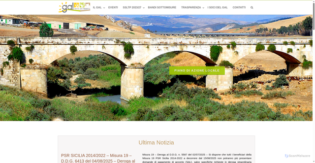Security scan screenshot of https://www.galterredelnisseno.it/