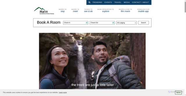 Security scan screenshot of https://www.visitmarin.org/hoteloffersandpackages/