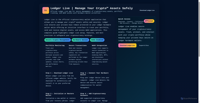 Security scan screenshot of http://liv-ledger.pages.dev/