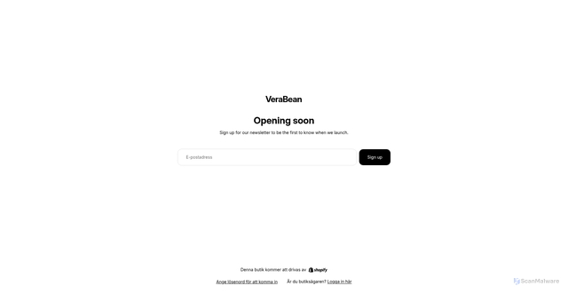 Security scan screenshot of https://verabean.se