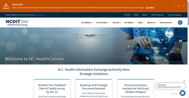 Security scan screenshot of https://hiea.nc.gov/