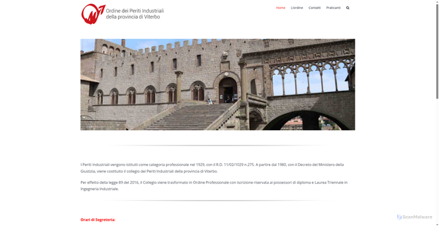 Security scan screenshot of https://peritiviterbo.it/