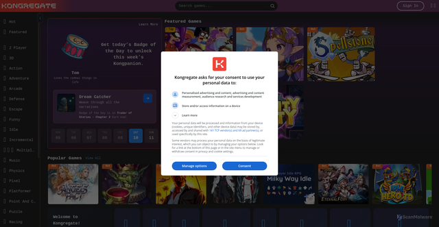 Security scan screenshot of https://robloxandwww.kongregate.com