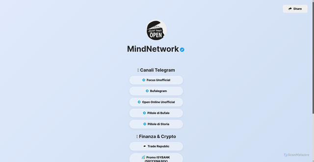 Security scan screenshot of http://mindnetwork.vip/