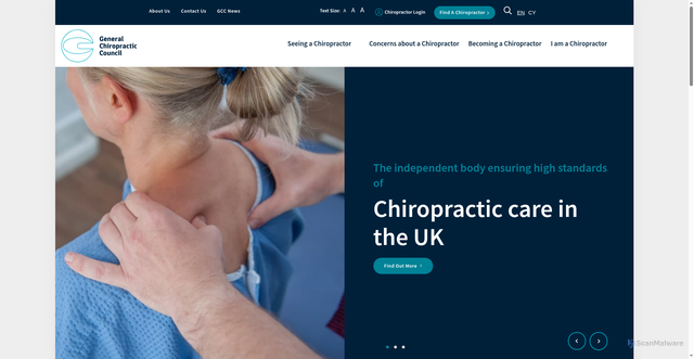 Security scan screenshot of https://www.gcc-uk.org/