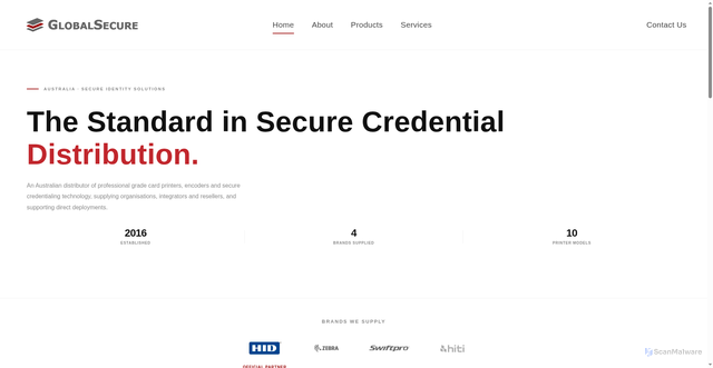 Security scan screenshot of https://globalsecure.com.au