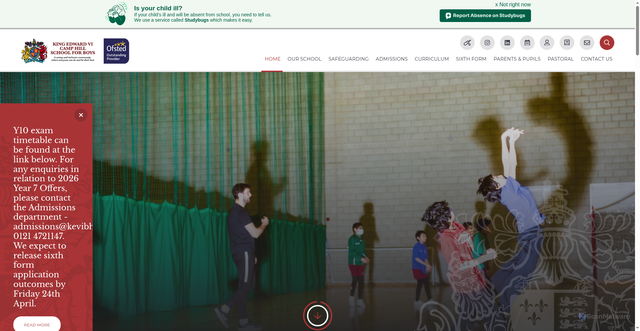 Security scan screenshot of http://www.camphillboys.bham.sch.uk
