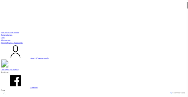 Security scan screenshot of https://www.comune.concamarise.vr.it/