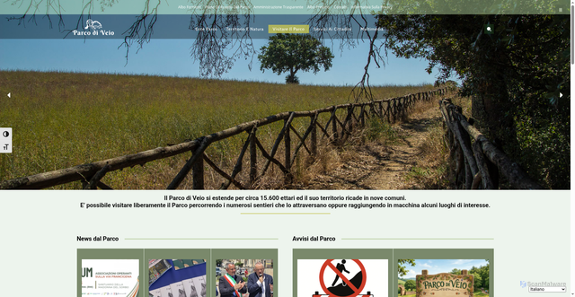 Security scan screenshot of https://www.parcodiveio.it