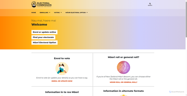 Security scan screenshot of https://vote.nz/