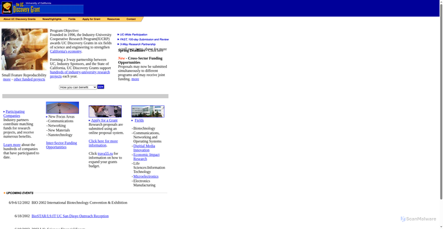 Security scan screenshot of https://ucdiscoverygrant.org