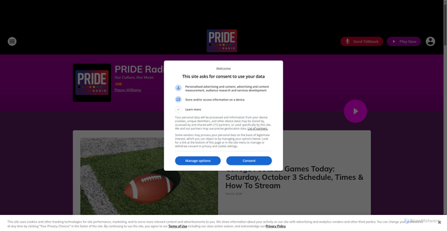 Security scan screenshot of https://prideradio.iheart.com/