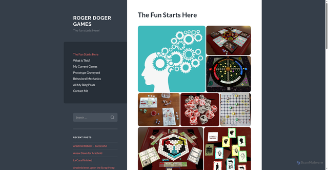 Security scan screenshot of https://rogerdogergames.com/