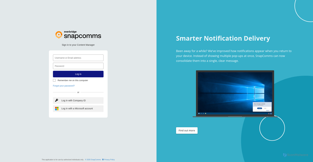 Security scan screenshot of https://advisorgroup.content.snapcomms.com