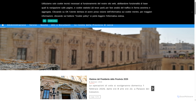 Security scan screenshot of https://www.provincia.le.it/