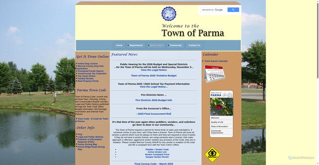 Security scan screenshot of https://parmany.gov/