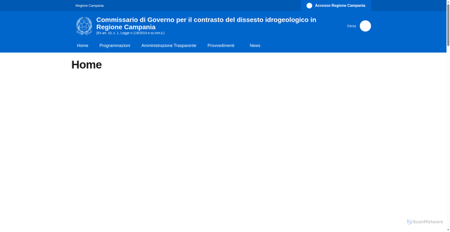 Security scan screenshot of https://mitigazione-rischioidrogeologico.regione.campania.it/