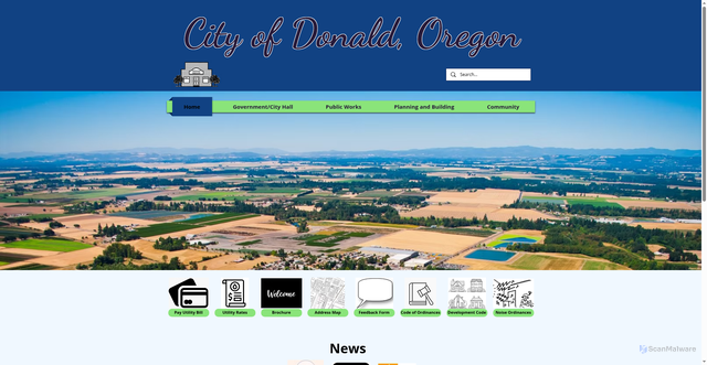 Security scan screenshot of https://www.donaldoregon.gov/