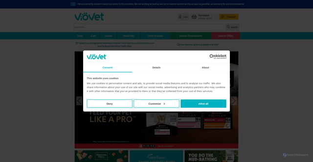 Security scan screenshot of https://www.viovet.co.uk