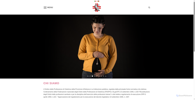 Security scan screenshot of https://www.ostetriche.bz.it/