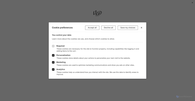 Security scan screenshot of https://www.vicegolf.com/black-friday-deals
