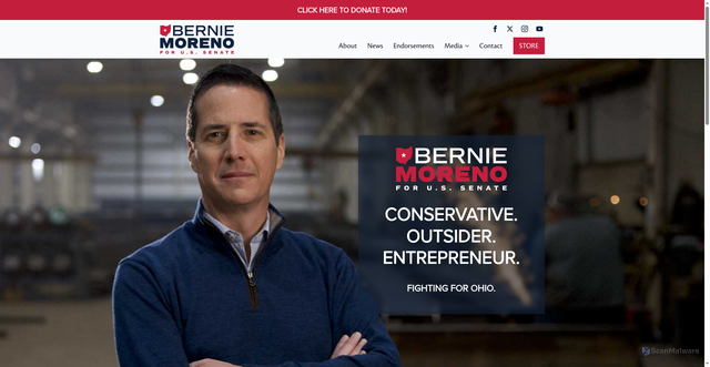 Security scan screenshot of https://berniemoreno.com/