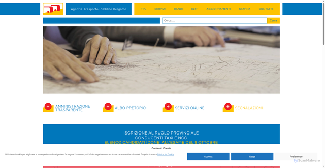 Security scan screenshot of https://www.agenziatplbergamo.it/