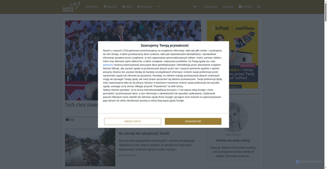 Security scan screenshot of https://gazetapolska.pl