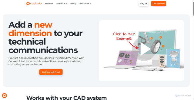 Security scan screenshot of https://prod.cadas.io